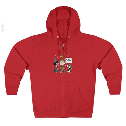 Retro Snoopy Halloween Hoodies met rits door @Silviaro