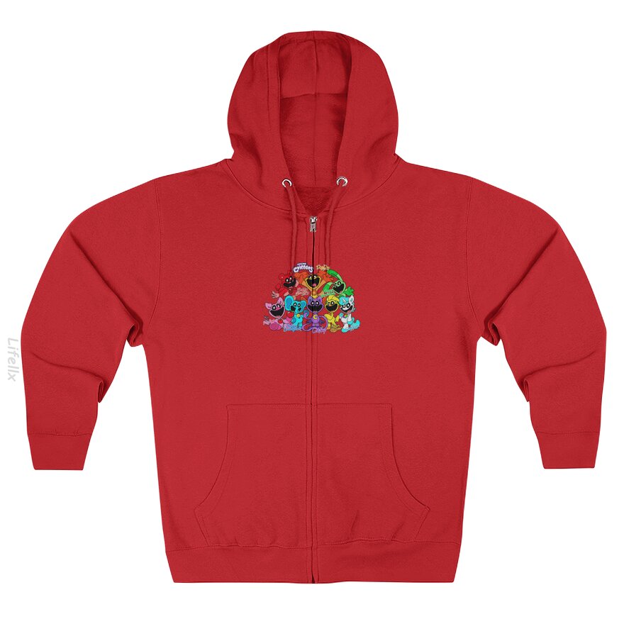 Poppy Playtime Hoofdstuk 3 Lachende wezens Katten dutje Hoodies met rits door @Breez