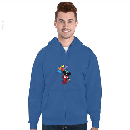 Disney Spiderman Globos Sudadera con cremallera por @Breez