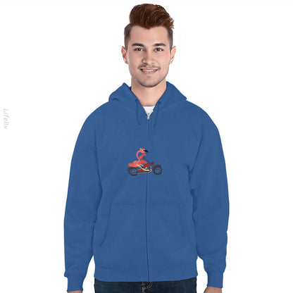 Bird Motorcycle Zip Hoodie By @Breez