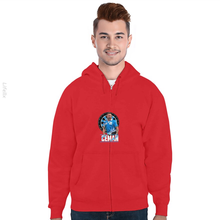 Wales The Iceman Darts PDC 2022 Zip Hoodies By @Breez