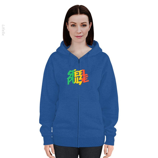 Steel Pulse Hoodie met rits door @Silviaro