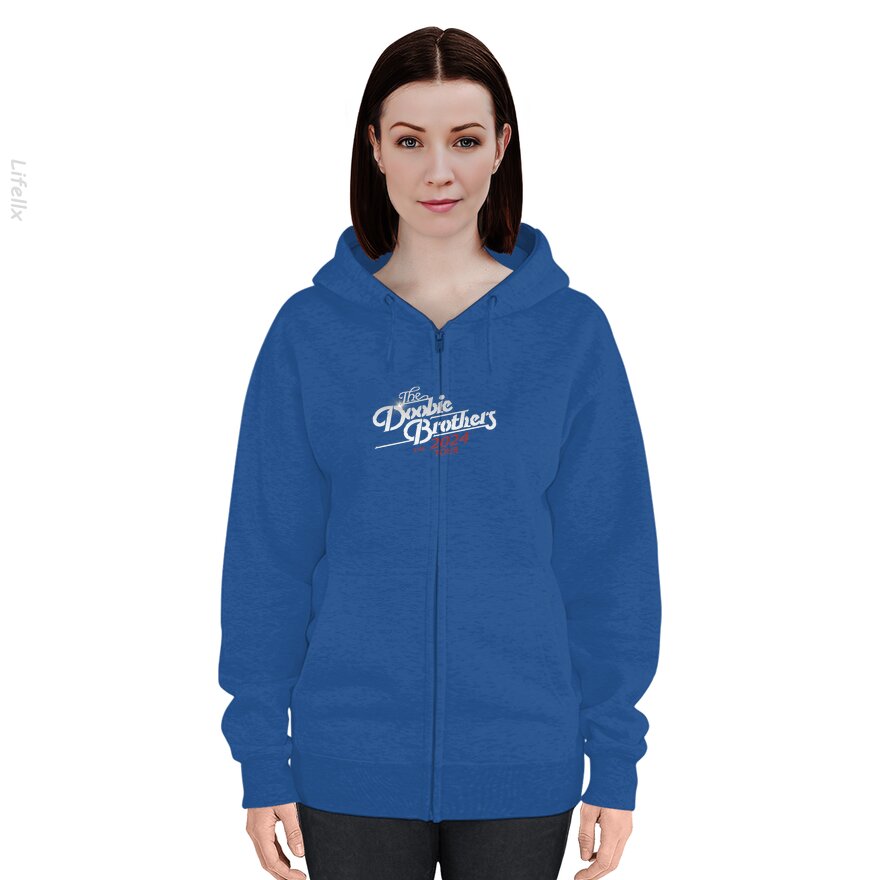 The Doobie Brothers 2024 Tour Hoodies met rits door @Silviaro