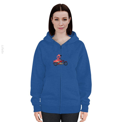 Bird Motorcycle Zip Hoodie By @Breez