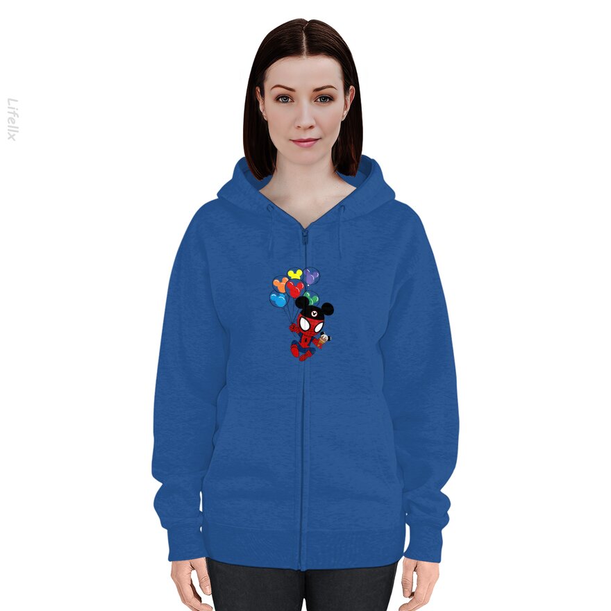 Disney Spiderman Balloons Zip Hoodie By @Breez