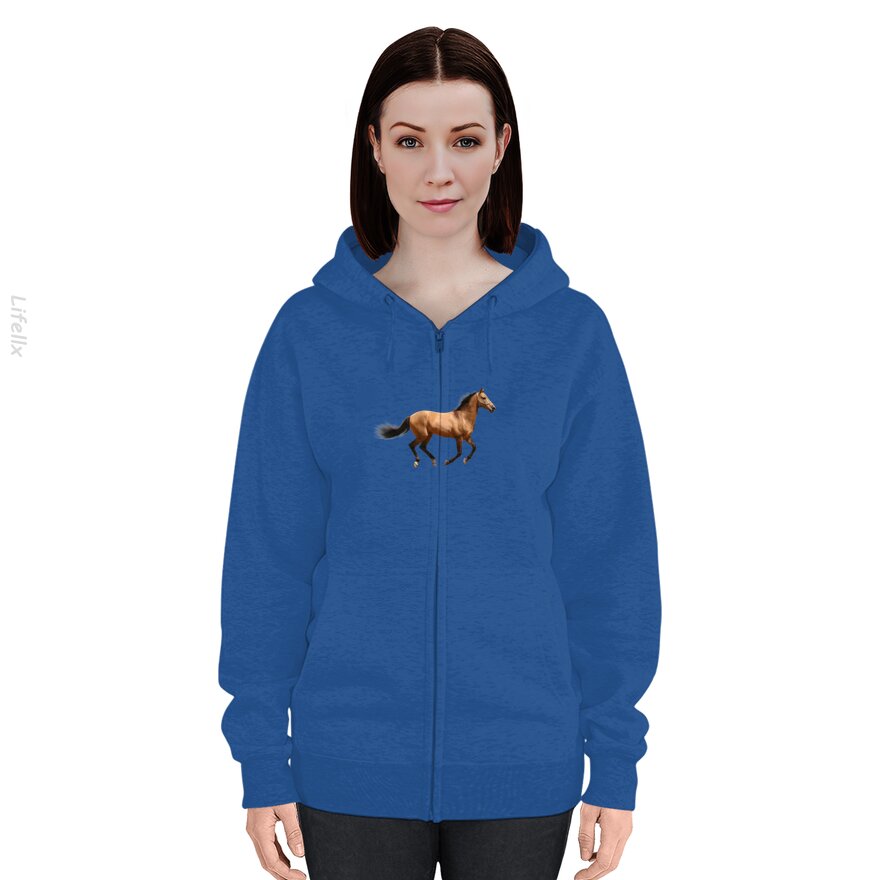 Horse Clothing Accessories Zip Hoodie By @Breez