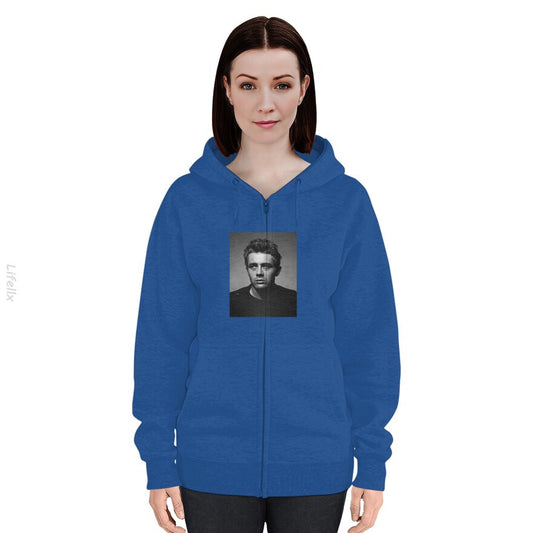 James Dean vintage Sudadera con cremallera por @Breez