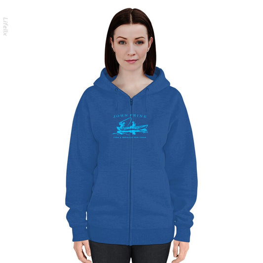 John Prine zoet de vis en fluit live Hoodies met rits door @Breez