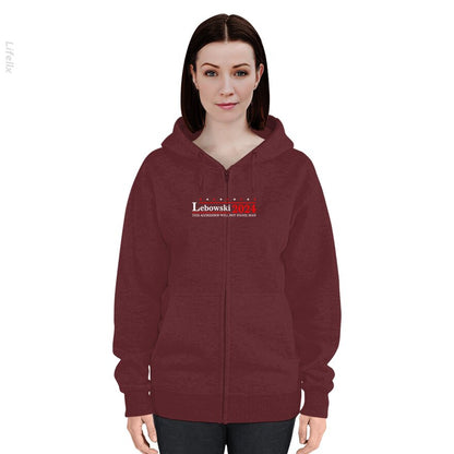 Lebowski 24 For President 2024 Zip Hoodie By @Silviaro