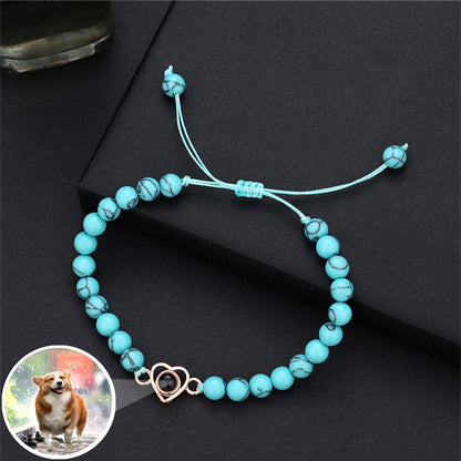 Pulsera Proyección de Foto Corazón Personalizada, Pulsera personalizada con foto conmemorativa