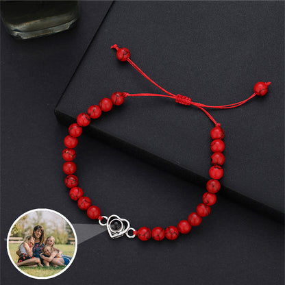 Pulsera Proyección de Foto Corazón Personalizada, Pulsera personalizada con foto conmemorativa