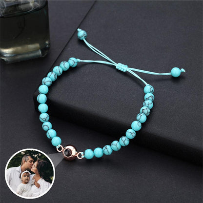 Pulsera de proyección de fotos, joyería personalizada con foto conmemorativa, pulsera personalizada con foto en el interior