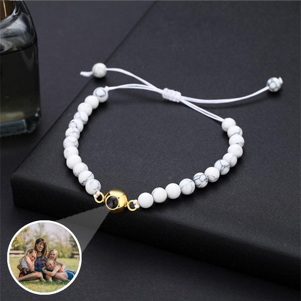 Pulsera de proyección de fotos, joyería personalizada con foto conmemorativa, pulsera personalizada con foto en el interior