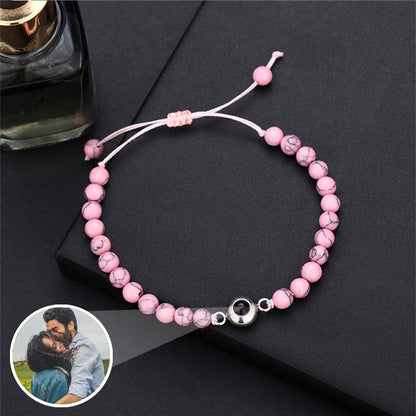 Pulsera de proyección de fotos, joyería personalizada con foto conmemorativa, pulsera personalizada con foto en el interior