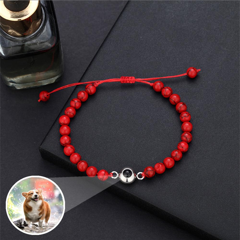 Pulsera de proyección de fotos, joyería personalizada con foto conmemorativa, pulsera personalizada con foto en el interior