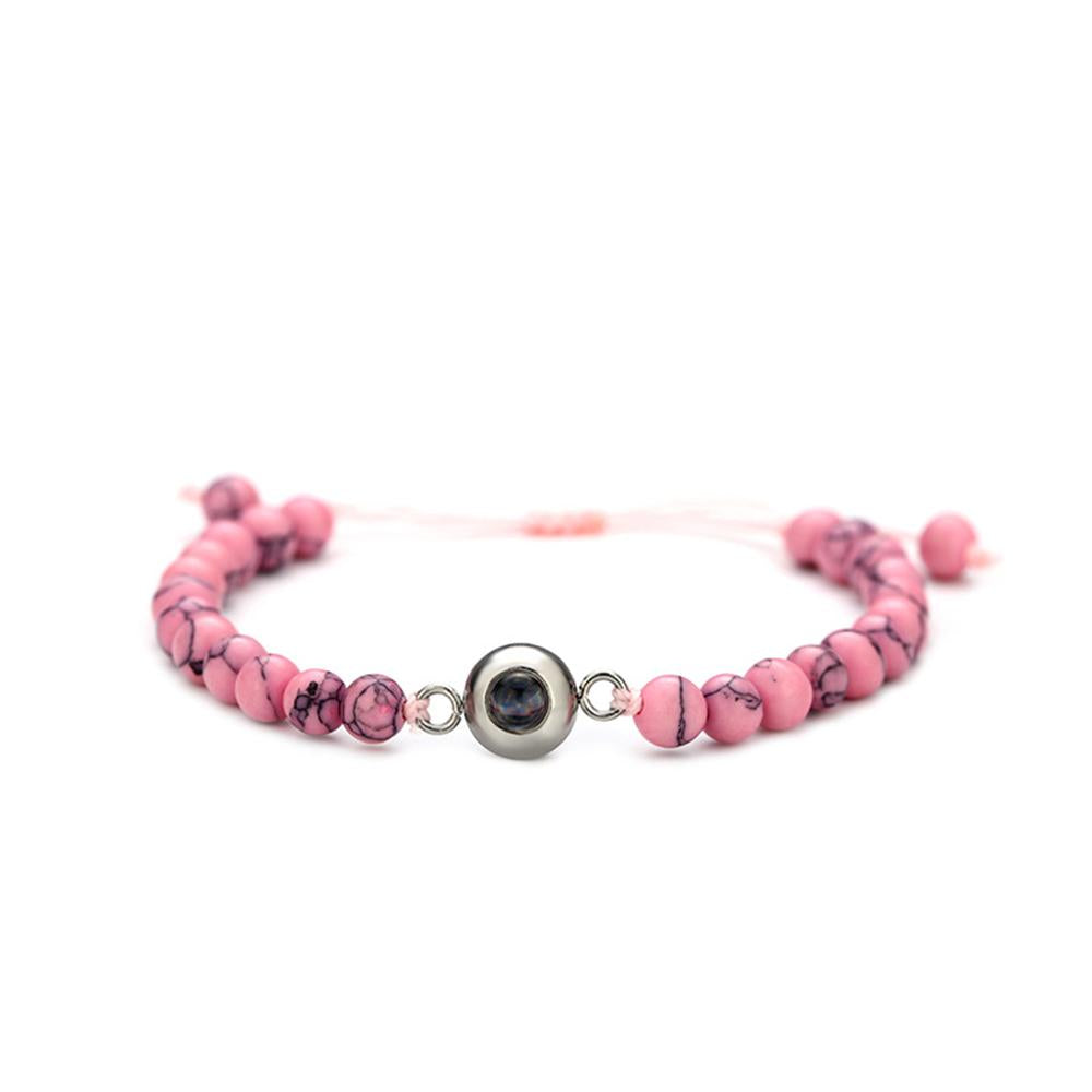 Pulsera de proyección de fotos, joyería personalizada con foto conmemorativa, pulsera personalizada con foto en el interior