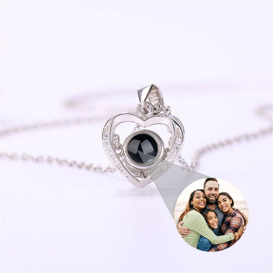 Collana con proiezione di immagini personalizzata, collana con foto commemorativa personalizzata