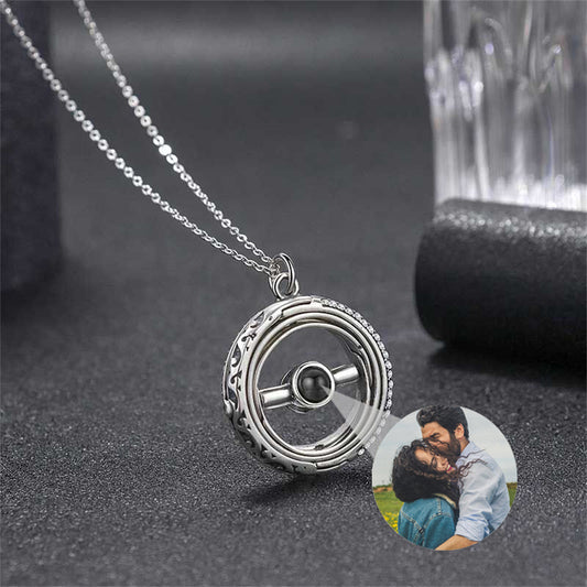 Collana con foto di proiezione personalizzata, collana con sfera astronomica