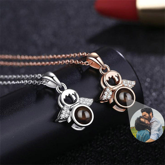 Gepersonaliseerde foto projectie ketting, Angel ketting