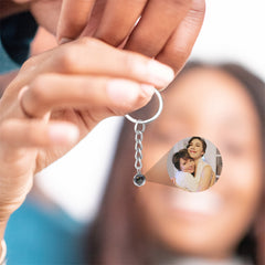 Personalised Photo Projection Keychain, Custom Memorial Picture Keyring