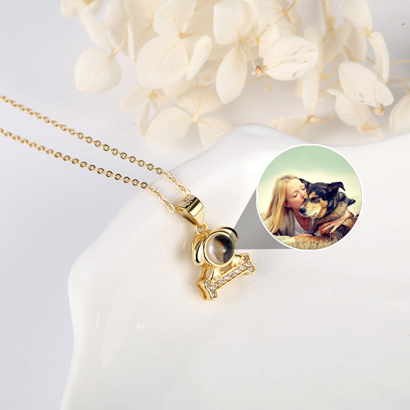 Custom Dog Photo Projection Necklace