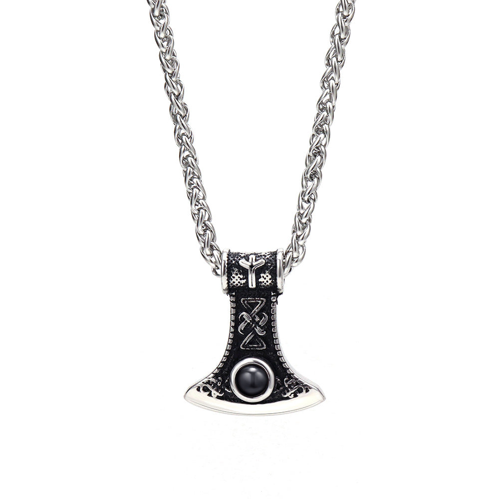 Personalized Axe Photo Projection Necklace