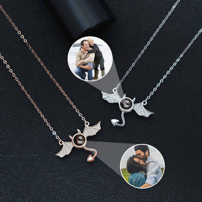 Custom Devil Photo Projection Necklace